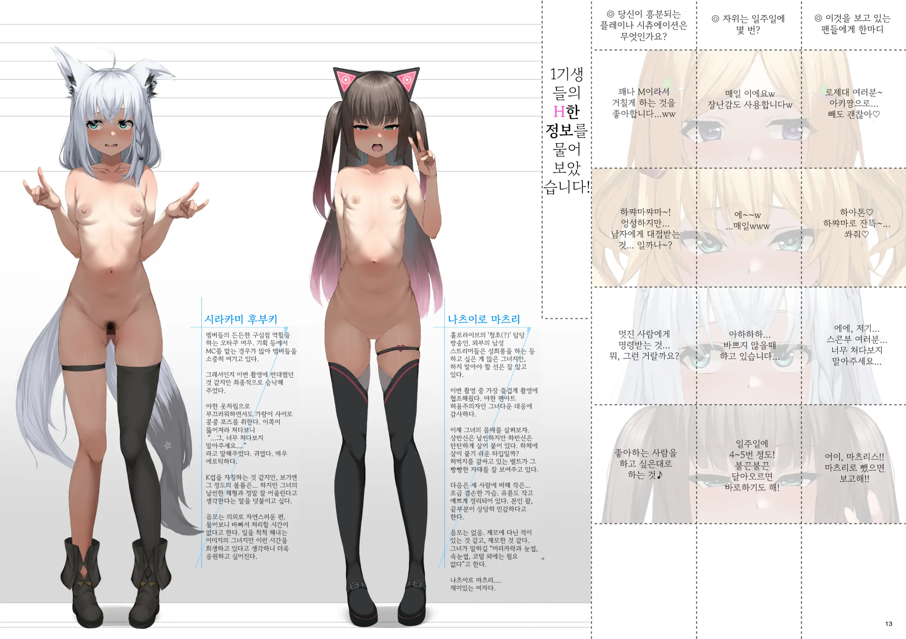 Hololive Karada No Kuraberu Zukan -Chichi Kurabe Shiri Narabe- | 홀로라이브 신체 비교 도감 -엉덩이와 가슴-